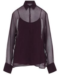 Ermanno Scervino - Winetasting Silk Shirt - Lyst