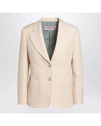 Valentino - Wool And Silk Single-Breasted Jacket - Lyst