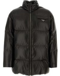 Prada - Nappa Leather Down Jacket - Lyst
