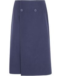 MM6 by Maison Margiela - Midi Flared Skirt - Lyst