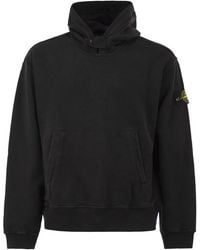Stone Island - Oversized Hoodie With Raglan Sleeves - Lyst
