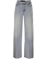 7 For All Mankind - Lotta Tailorless Wide Leg Luxe Vintage Denim Jeans - Lyst