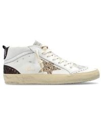 Golden Goose - Mid Star Leather Upper And Toe Glit - Lyst