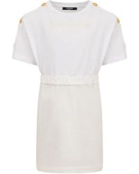 Balmain - Dress With Logo - Lyst