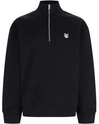 Maison Kitsuné - Maison Kitsuné Felpa "Fox Head" Con Zip - Lyst