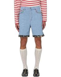 Valentino Garavani - Denim Bermuda Shorts - Lyst