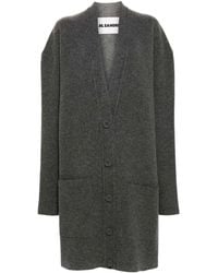 Jil Sander - Relaxed Fit Wool Blend Cardigan - Lyst
