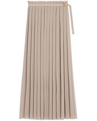 Ami Paris - Long Pleated Skirt - Lyst