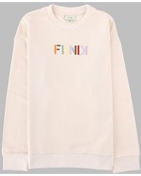 Fendi - Felpa Girocollo Con Logo - Lyst