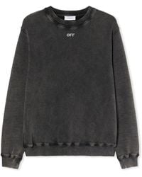 Off-White c/o Virgil Abloh - Felpa Check Flan Arrow Logo - Lyst