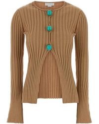 Stella McCartney - Cotton Ribbed Cardigan - Lyst