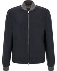 Brunello Cucinelli - Light Flannel Bomber Jacket - Lyst