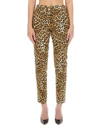 Moschino - Pants With Animal Pattern - Lyst