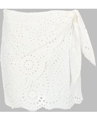 MC2 Saint Barth - Embroidered Mini Skirt - Lyst