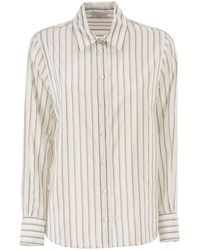 Peserico - Cotton And Silk Organza Shirt - Lyst