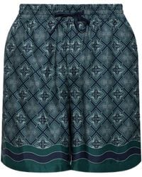 CASABLANCA - Radiating Monogram Silk Deck Shorts - Lyst