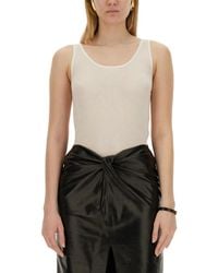 Saint Laurent - Round Neckline Tank Top - Lyst