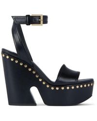 Givenchy - Clog Leather Platform Sandals With Studs Detail - Lyst