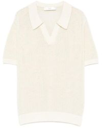 DUNST - Cotton And Linen Polo Shirt - Lyst