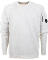 C.P. Company - C.P.Company Long-Sleeved Shirt With Patch On The Left Sleeve - Lyst