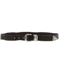 ZERBINI CLAUDIO - Aged Leather Belt - Lyst