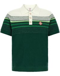 CASABLANCA - 'Bouclé Stripes' Polo Shirt - Lyst