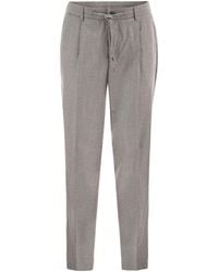 Peserico - Virgin Wool Tailored Jogger Trousers - Lyst