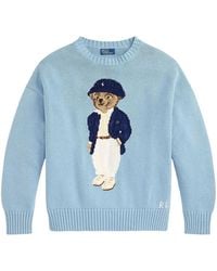 Polo Ralph Lauren - Polo Bear Oversize Cotton Jumper - Lyst