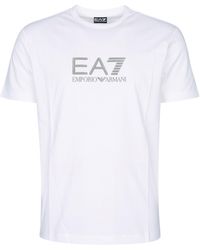 EA7 - E. A.7 Train Lux T-Shirt With Oversized Logo - Lyst