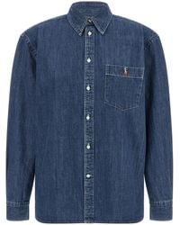 Polo Ralph Lauren - Denim Shirt With Logo Embroidery - Lyst