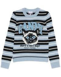Ganni - Wool Crewneck Sweater - Lyst