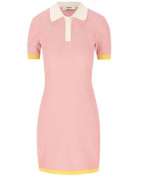 Fendi - Ff Cotton And Silk Dress - Lyst