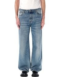 Ami Paris - Denim Large Fit Jeans - Lyst