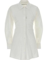 Alexander Wang - Ls Mini Shirt Dress W/ Gathered Back Zipper Detail - Lyst