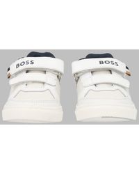 BOSS - Sneaker Con Strappo Logato - Lyst
