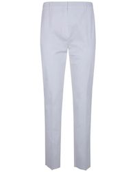 Max Mara - Cotton Elastane Trousers - Lyst