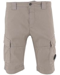 C.P. Company - C.P.Company Cargo Shorts With Lens Detail - Lyst