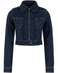 Marine Serre - Dark Blue Denim Jacket - Lyst
