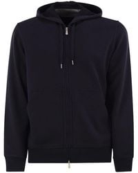 Brunello Cucinelli - Cotton Zipped Hoodie - Lyst