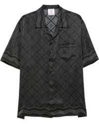 CASABLANCA - Cuban Collar Short-Sleeve Shirt For - Lyst