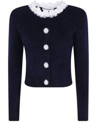 Self-Portrait - Flower Pearl Trim Knit Jumper - Lyst