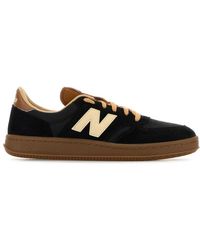 New Balance - Leather And Suede T500 Sneakers - Lyst