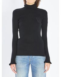 Valentino Garavani - Turtleneck With Ruffles - Lyst