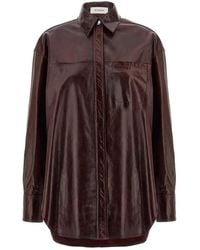 Sportmax - Lamb Leather Blouse - Lyst