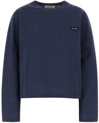 Miu Miu - Two-Tone Jersey T-Shirt - Lyst