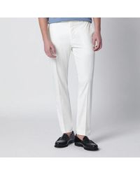 PT Torino - Slim-Fit Cotton-Blend Trousers - Lyst