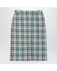 Prada - Ottanio Pencil Skirt With Check Pattern - Lyst