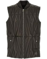 Rick Owens - Lamb Leather Sleeveless Jacket Clothing - Lyst