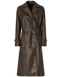 Pinko - Double-Breasted Belted Coat - Lyst