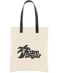 Palm Angels - Cotton Canvas Shopping Bag - Lyst